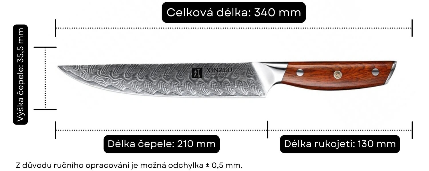 Nůž na maso XinZuo Yi B27 velikost nože