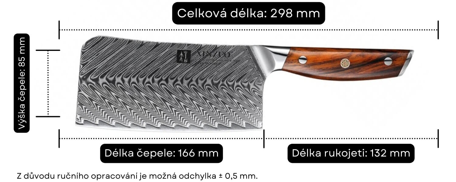 Rozměry sekáčku B27