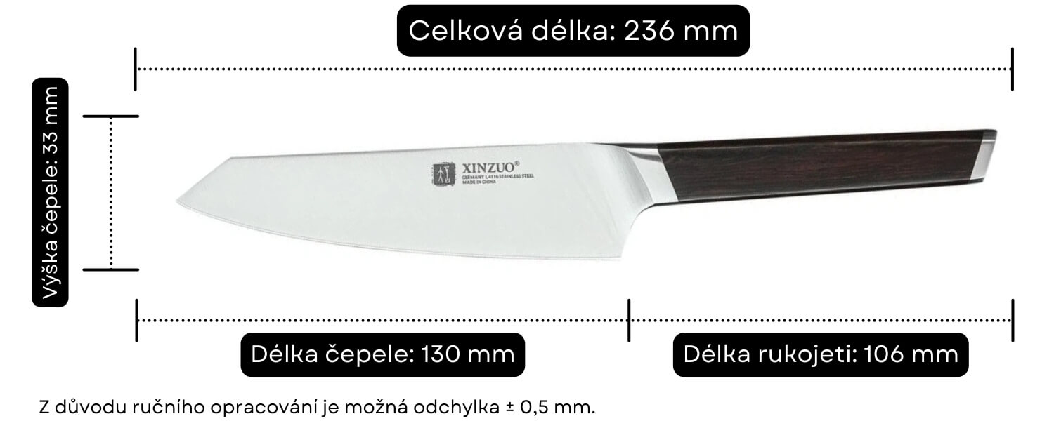 Nůž na ovoce a zeleninu XinZuo Rui B5 velikost nože