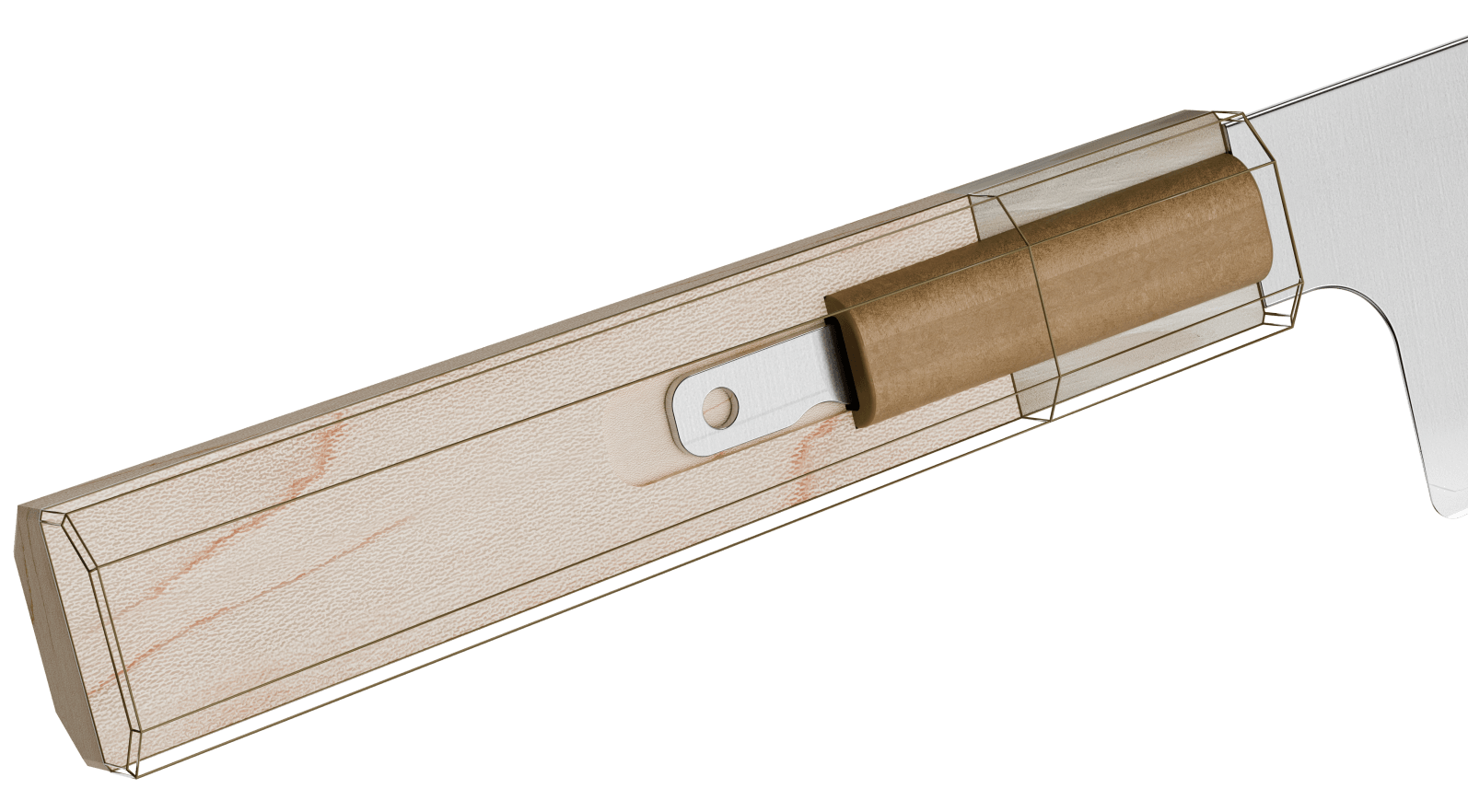 Nákres rukojeti nožů z řady Zhen PM8M