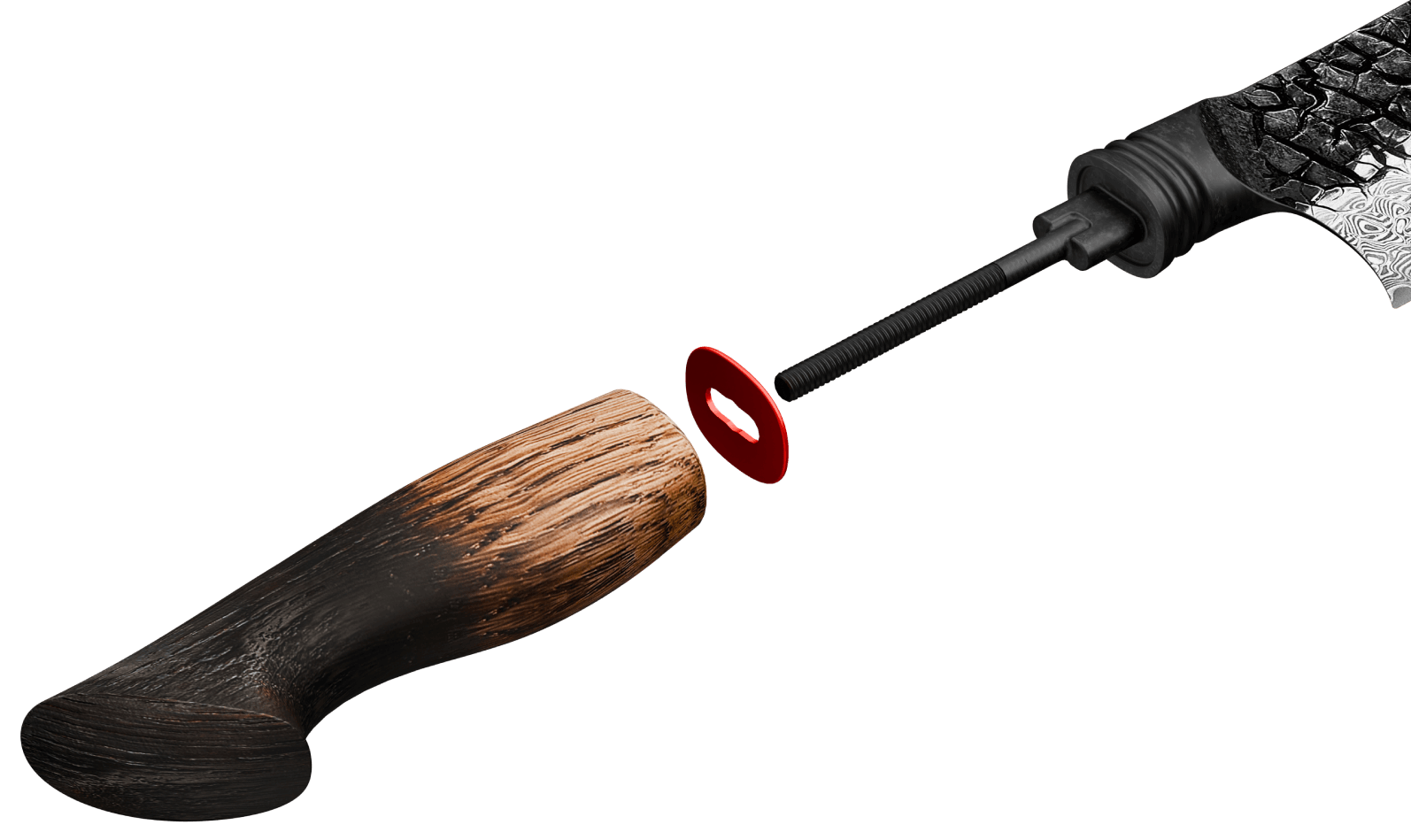 Nákres rukojeti nožů z řady Mo X06