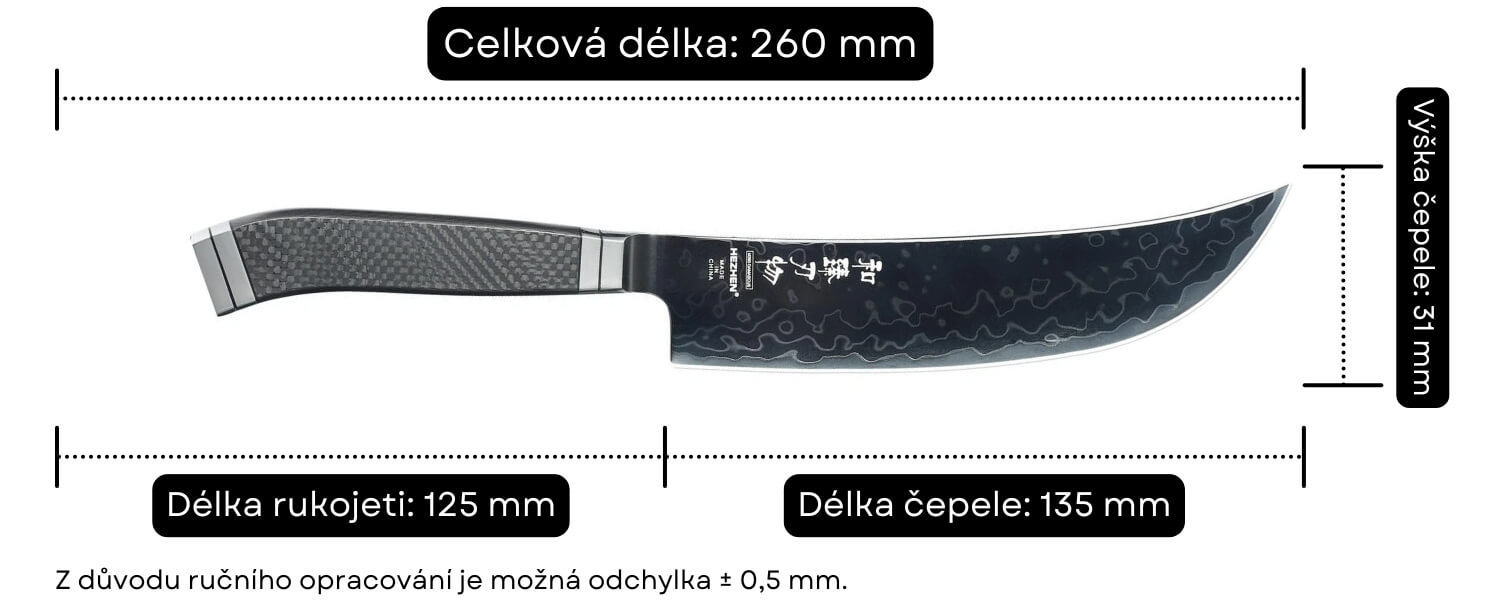 Rozměry nože Viking X10