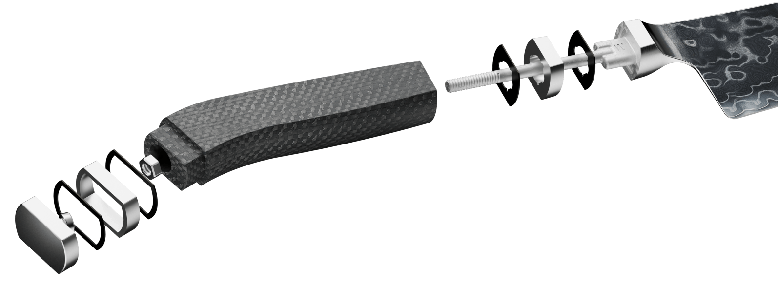 Nákres konstrukce rukojeti nože z řady X10