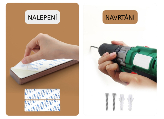  Způsoby uchycení magnetické lišty