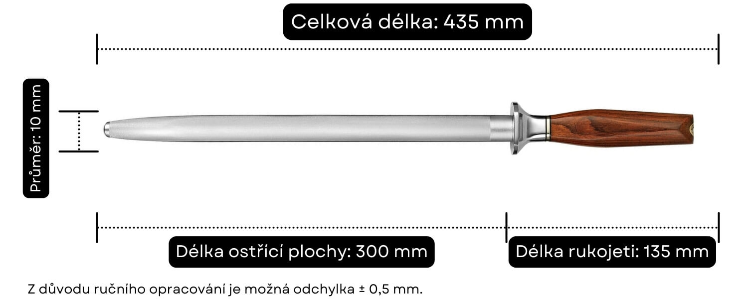 Rozměry ocílky XinZuo Xing X03