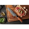 Santoku nůž XinZuo PM8 7" na prkénku