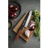 Santoku nůž HEZHEN PM8S 7" na prkénku