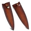 Elegantní pouzdro z pravé kůže na šéfkuchařské kuchyňské nože HEZHEN Master B30 a B30R.