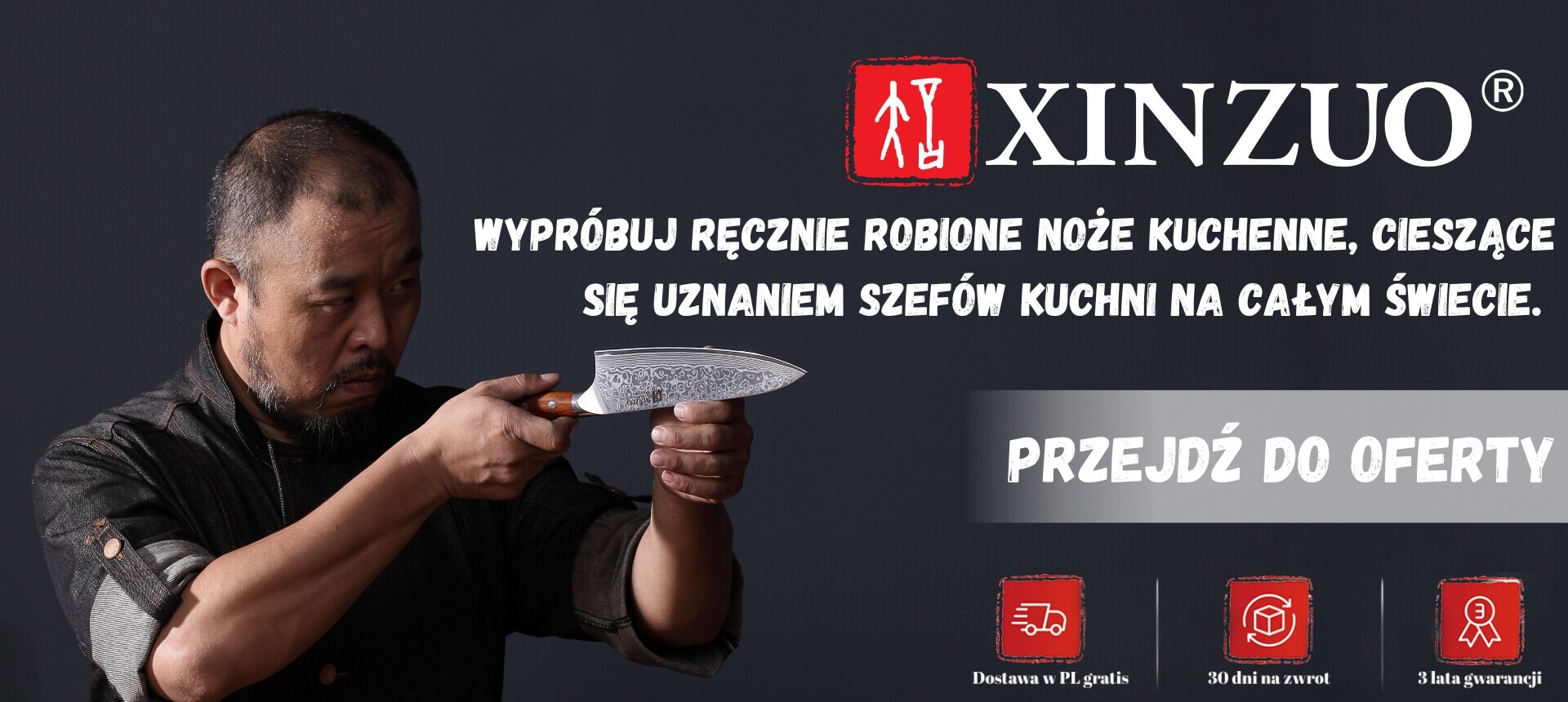 Nóż kuchenny XinZuo do domu i do restauracji