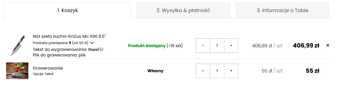 Podgląd koszyka