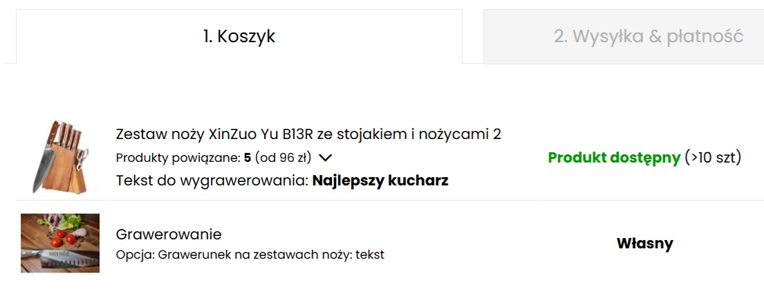Podgląd koszyka