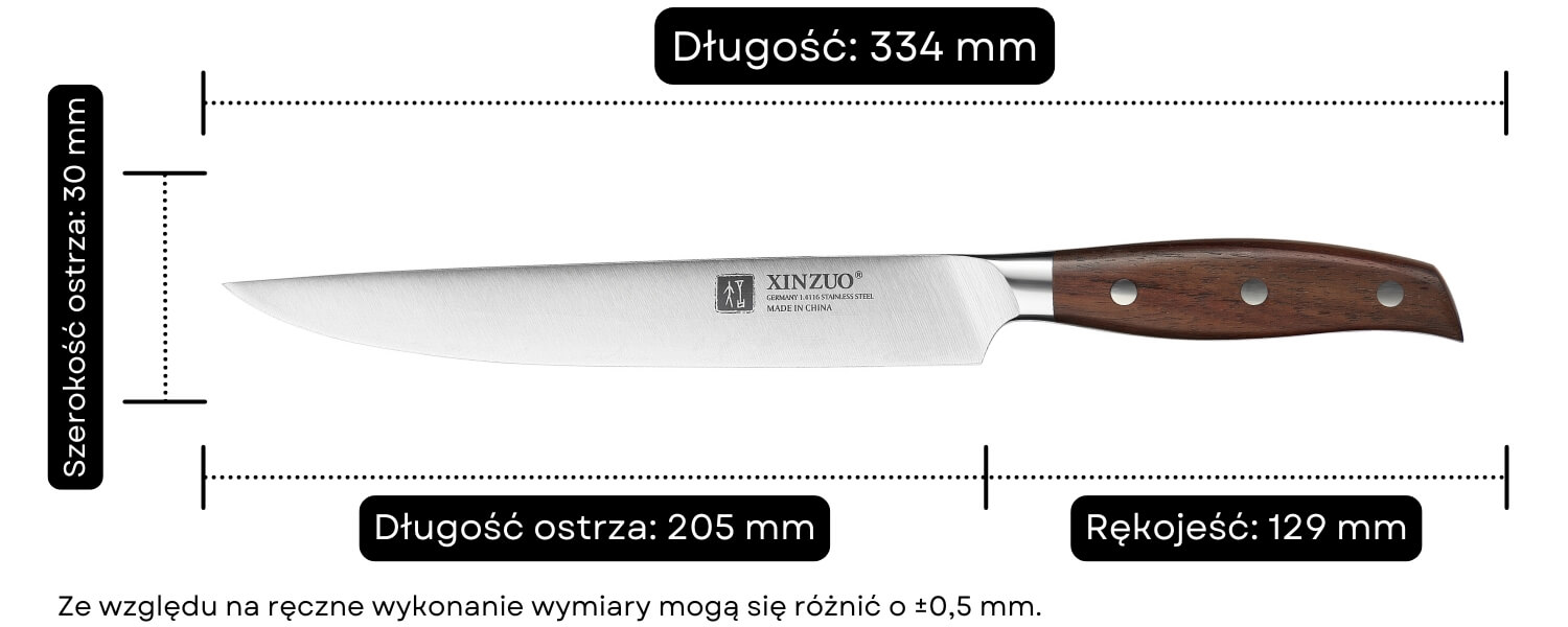 B35 nóż do mięsa wymiary