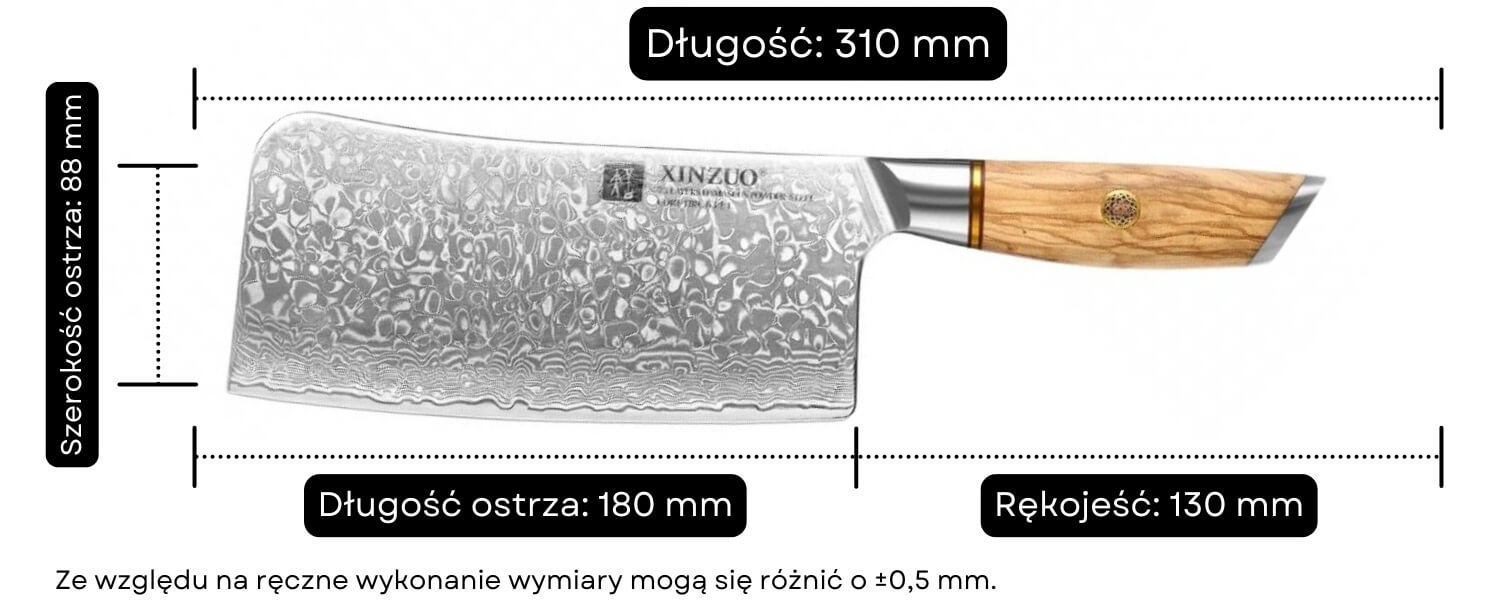 B37 tasak wymiary