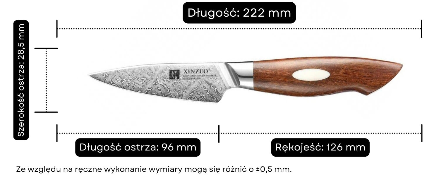 B46D do obierania wymiary