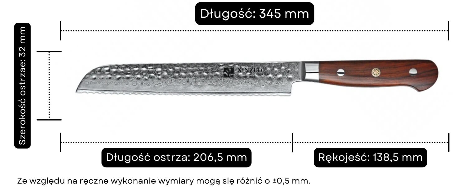 Nóż do chleba XinZuo Yun B9H 8