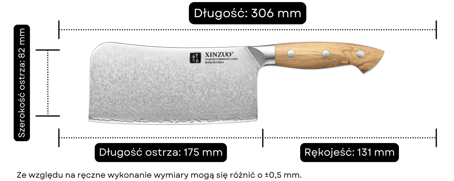 Wymiary tasaka XinZuo Pin X02O