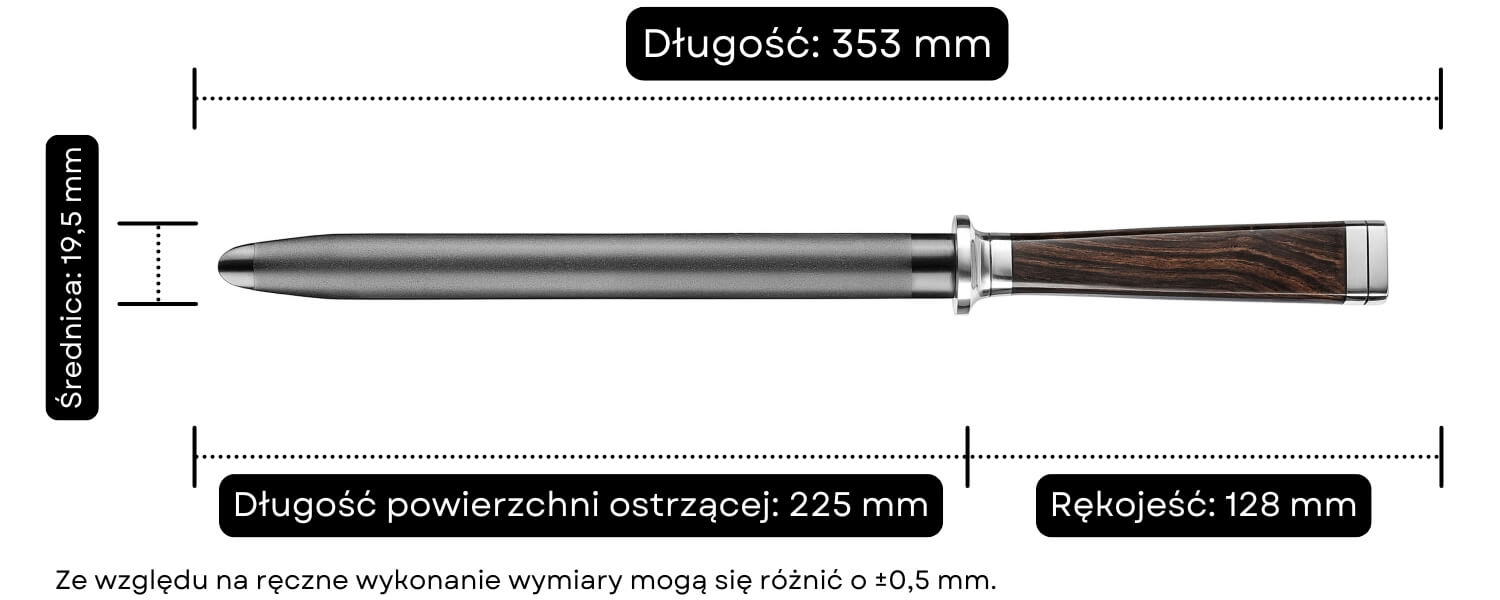 Ostrzałka ze stali węglowej XinZuo Ji X08E wymiary
