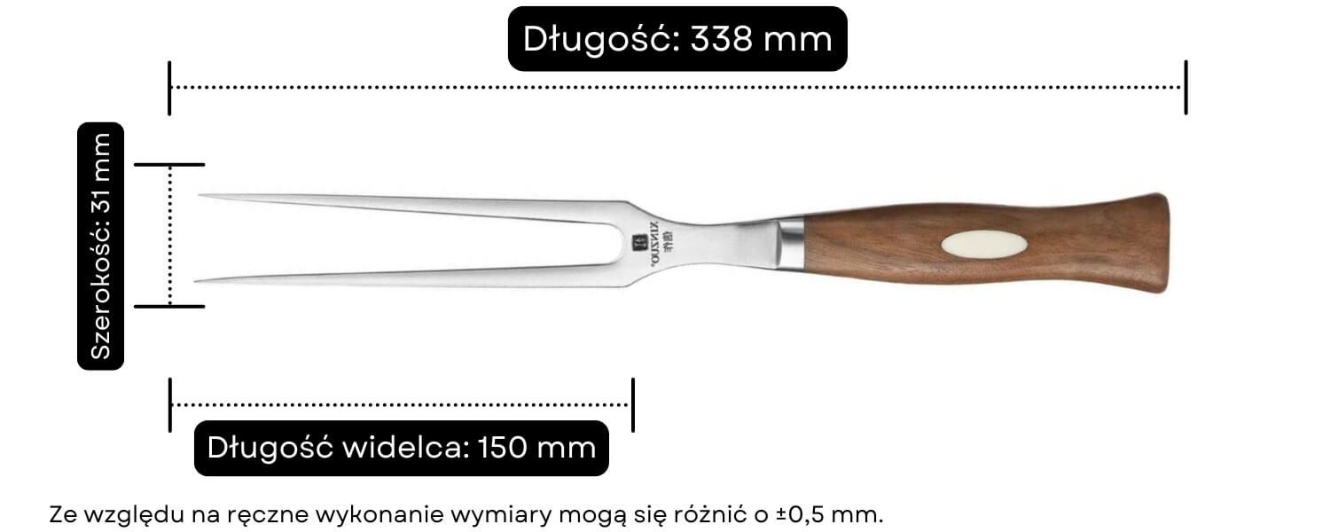 Widelec do mięsa XinZuo B46W wymiary