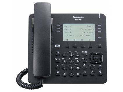 Panasonic KX-NT630NE-B IP systémový tel., čb. disp. 3,6", 24 program. tlač., PoE, pro KX-NSxxx, černý