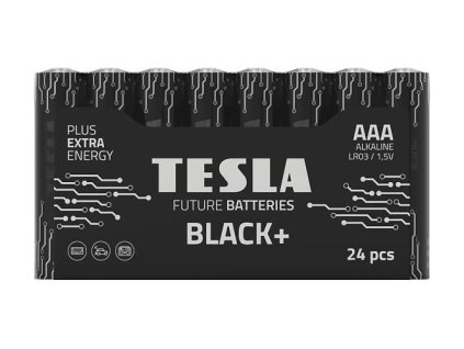 29695 baterie tesla black alkalicka mikrotuzkova baterie aaa lr03 shrink 24 ks