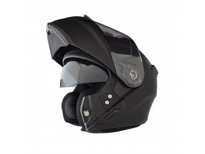 moto helma yohe 938 double visor matna cerna přilba levna