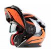prilba helma maxx vyklopna otviraci oranzova cerna slunecni clona