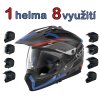 modularni helma nolan multifunkcni prilba na motorku ctyrkolku modra cervena seda cerna kvalitni