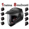 helma na motorku N40 5 GT cerna modularni prilba sundavaci ksilt celist