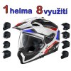 helma se sundavaci celisti modularni multifunkcni nolan n70 2 x enduro skutrova integralni vyklopna bmw trikolora