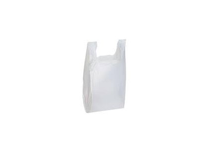 Taška mikrotenová košilka bílá (cena za 200ks) - 300+170x530mm