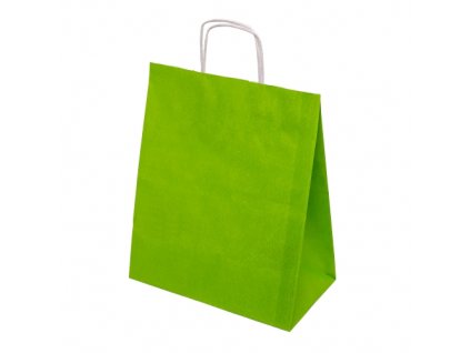 Barevná papírová taška 305x170x340mm - světle zelená - 13.0126
