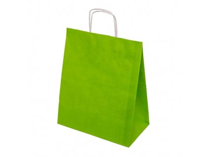Barevná papírová taška 305x170x340mm - světle zelená - 13.0126