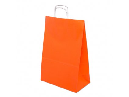 Barevná taška papírová 240x100x320mm - oranžová - 13.0135
