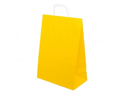 Taška barevná papírová 240x100x320mm - žlutá