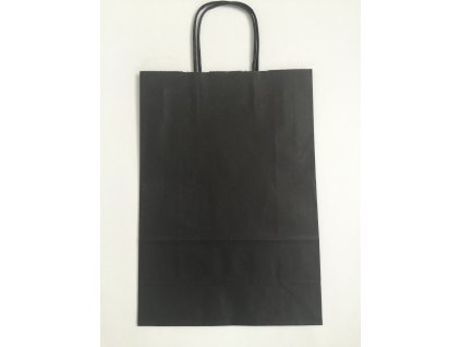 Papírová taška14x8x21cm - černá