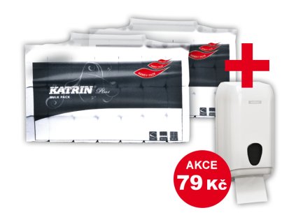 Skládaný toaletní papír Katrin Plus Bulk pack plus zásobník - 1100 - 16800 útržků