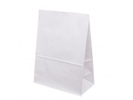 Papírová taška bez uch 120x95x325mm - Bílá