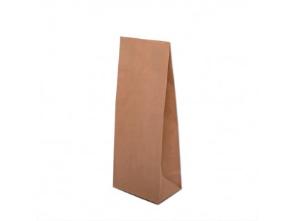 Přírodní papírová taška bez uch 100x70x260mm