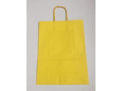 Taška papírová 18x8x22cm - žlutá