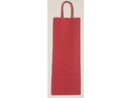 Papírová taška na víno 14x8x39cm - červená