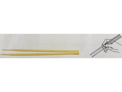 Čínské hůlky 21cm, 6mm hygienicky balené po páru (cena za 50ks)