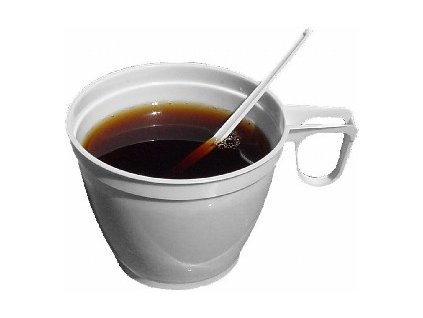 Plastový hrnek na kávu s ouškem 0,18l bílý (cena za 60ks)