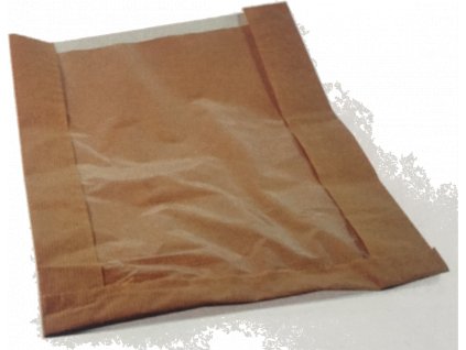 Papírový sáček s okénkem 260+60x400mm (cena za 1000ks)