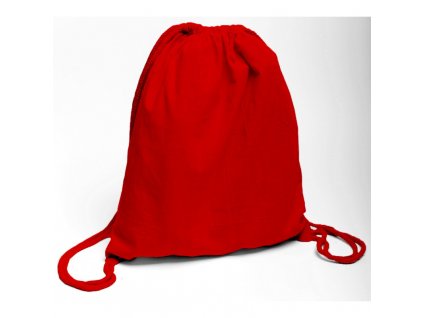 Bavlněný batoh na záda červený