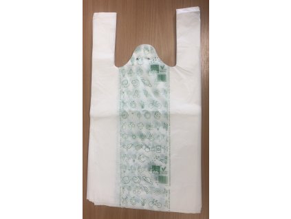 Bio taška košilka bílá 23+12x40cm (cena za 50ks)