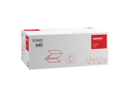 103485 katrin v fold paper towels zig zag 150 sheets 2 ply carton