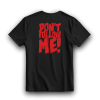 BLACK T SHIRT BACK ASS RED