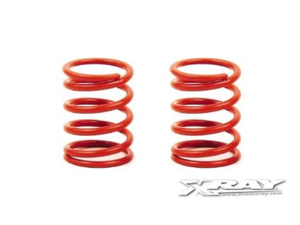 XRAY SPRING-SET D=1.9 (35 LB) LIGHT-RED - HARD - REAR (2)