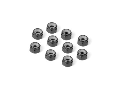alu nut m4 black 10