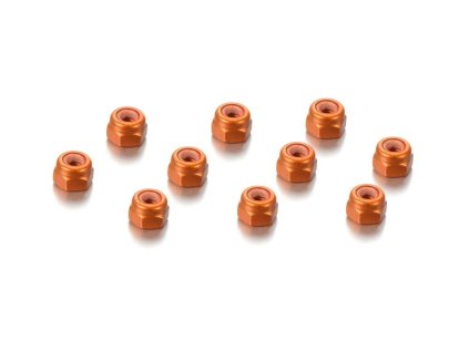 alu nut m3 orange 10
